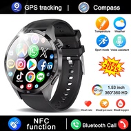 2025 ใหม่สำหรับ GT4 Pro MAX สมาร์ทวอทช์สำหรับผู้ชายและผู้หญิง หน้าจอ HD 360*360 SmartWatch GPS NFC เ