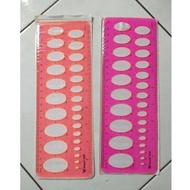 Mal Ellipse Oval Butterfly Mold Ruler 2080