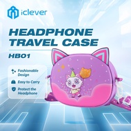 Kids Headphone Travel Case for iClever HS19/ BTH12/ BTH13 Bluetooth Wireless Over-Ear Headphones Car