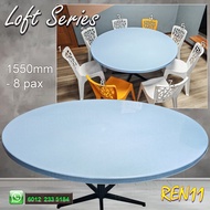 3V ROUND Foldable Plastic Table - Grad A Original with Logo - Klang Valley only - 5ft Round XL