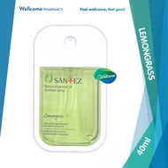 Santez Natural Lemongrass Essential Oil Sanitizer Spray with 70% Ethanol Alcohol and Aloe Vera Extra