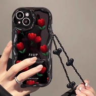 手机壳phone case红郁金香适用苹果16手机壳15promax|13|14|12|xr|11iPhone8Plus套新款2026.6.23
