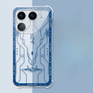 For vivo iQOO12 Phone Case VIVO iQOO12Pro Mechanical Armor Transparent Case iqoo12 Shock-resistant A