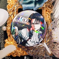 Attack on Titan Anime Badge Captain Levi Eren Mikasa Shou Badge Tinplate Chest Badge Laser