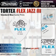 Jim Dunlop 466P100 Tortex FLEX Jazz III XL Guitar Picks | 1.00mm, 12 Per Pack ( 466P-100 / 466P 100 
