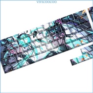 VIVI 74 Keys Anime Theme Keycap PBT Side Printed Keycaps Keycaps Backlit Key Caps For 61 67 68 Keybo