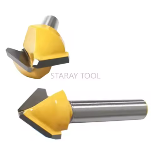 V-Groove Bits for ACP/Wood Panel Milling Cutter for Metal V Groove Router Bit 90 Degree Cnc ACM Groo