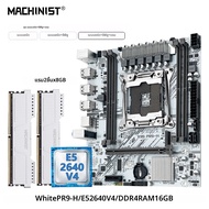 MACHINIST สีขาว X99 เมนบอร์ดชุด Optiona Xeon E5 2640 V4 LGA 2011-3 CPU DDR4 2*8G = 16GB RAM NVME/SAT