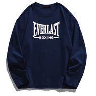 BAJU DEWASA EVERLAST B0XING UNISEX LONG SLEEVE T-SHIRT 100%COTTON XS-5XL PREMIUM QUALITY 200GSM