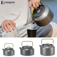 YOUNGSTAR 0.8L 1.2L 1.8L Aluminum alloy Portable Outdoor Camping Coffee and Tea Kettle for Hiking Fi