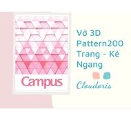 Campus A4 notebook 200 pages with 3D Pattern horizontal lines.