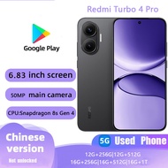 Pre-owned Redmi Turbo 4 Pro 1.5K Eye-care Display IP68 Waterproof Good Condition 120Hz Refresh Rate 