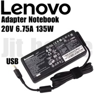 Lenovo Adapter ของแท้ 20V/6.75A 135W หัว USB สายชาร์จ Lenovo IdeaPad Gaming 3 15ARH05 สายชาร์จ เลอโน