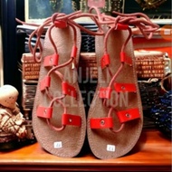 MERAH Red gladiator sandals