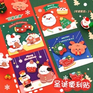 60 Sheets/pcsChristmas Combo Post It Sticky Notes Cute Christmas Gift Notepad Handbook Decoration Memo Pad Christmas Decoration Materials