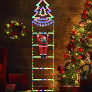 Leisure House 1.8m LED Christmas Waterproof Ladder Light Christmas Decorations Santa Claus Climbs th