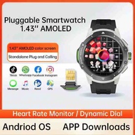 NEW KB08 Smart Watch 4G Network SIM Card 1.43''AMOLED 200W Camera with GPS Wifi Google Play Dynamic Dial Android for Men Women