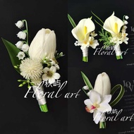 Korean Tulip Simulation Flower Corsage Wedding Groomsmen Bridesmaid Bride Groom Mori Series Fresh Ph