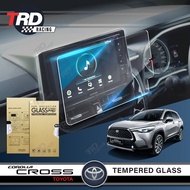 [𝗧𝗘𝗠𝗣𝗘𝗥𝗘𝗗 𝗚𝗟𝗔𝗦𝗦] Toyota Corolla CROSS 2021 - 2024 Screen Protector Navigator Accessories Aksesori Ca