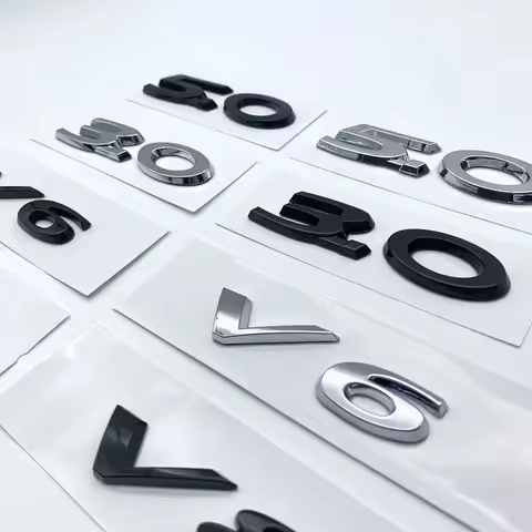 QA Letter Emblem Chrome Glossy Black ABS 3.0 5.0 V6 V8 20T 25T 30T 35T for Jaguar XJ F-TYPE F-PACE E