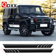 2pcs Car  Side Stripes Skirt Racing Decal Stickers for Mercedes Benz G63 G65 W463 G Class AMG- 6 col