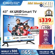 CHiQ U43G7P 4K UHD Android 11 Smart TV |43 Inch| Google TV |Google Assistant|Frameless Display| Inbuilt Chromecast|HDR10