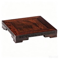 Solid Wood Base Ebony Square Base Tray Bonsai Porcelain Vase Chinese Style Indoor Decoration
