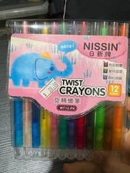 NISSIN 旋轉蠟筆 12 色