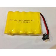 Ni-Cd 6.0V 700mah battery AA SM black connector / 6.0V USB Charger