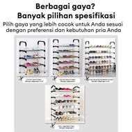 8-Tier Stainless Steel Shoe Rack, Strong Multifunctional Shoe and Sandal Storage, Large 133x55x26cm