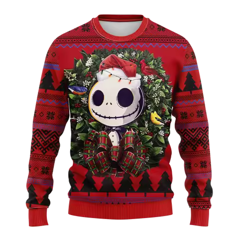 The Nightmare Before Christmas Jack Skellington Ugly Christmas Sweater 2025Fashion Kids/Adults Festi