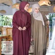Azzela Abaya by Vente Daily - dress gamis plain loose abaya kaftan batwing rayon spandex busui ablut
