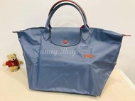 【Sunny Buy】◎現貨◎ Longchamp le pliage 系列 M號莫蘭迪色手提包 灰藍色