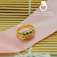 แหวนเพชรซีกเพชร 3 แถวเรียง 069 แหวนทองไมครอน แหวนเพชรซีก แหวนสวยๆ แหวนแฟชั่น แหวนทองชุบ แหวนทองสวย  แหวนหนัก 2 สลึง