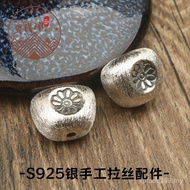 S925 Flat Bead Pillow Silver Jewelry Bracelet Jewelry Chiang Mai Handmade Handmade Silver Braided Ro