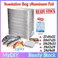 🇲🇾 Insulation Bag Aluminum Foil Beg Tahan Peti Sejuk Mini Ice Box Polystyrene Storage Frozen Ikan Ice Bag Free Ice Pack