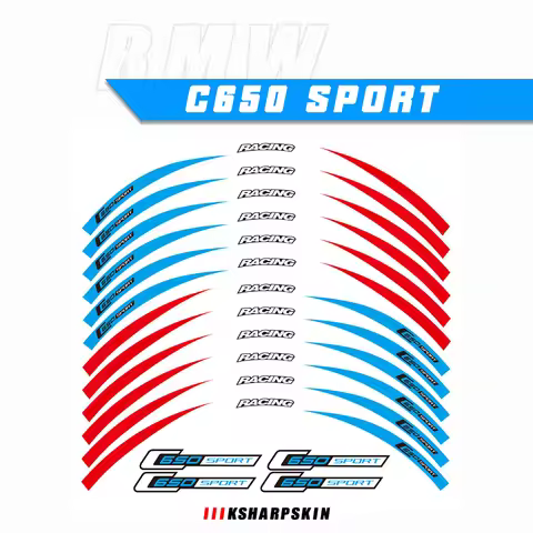 12 Strips Motorcycle Reflective decals Wheels Moto Rim Stickers decoration Styling protection rim st