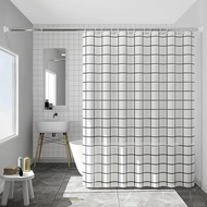 AHOME Shower Curtain 180x180cm High Quality PEVA Waterproof Bathroom Langsir Bilik Mandi Tirai FREE 
