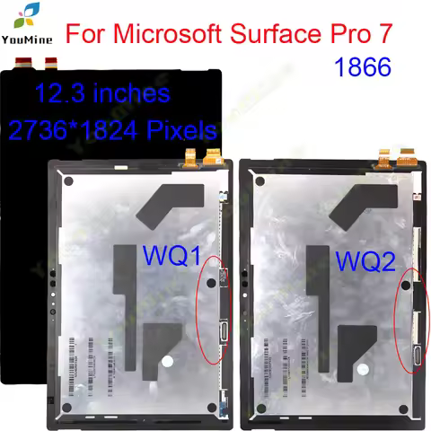 For Microsoft Surface Pro 7 1866 LCD Display Touch Screen Digitizer Assembly For Microsoft Surface P
