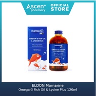 ELDON MAMARINE Omega-3 Fish Oil &amp; Lysine Plus [120ml]