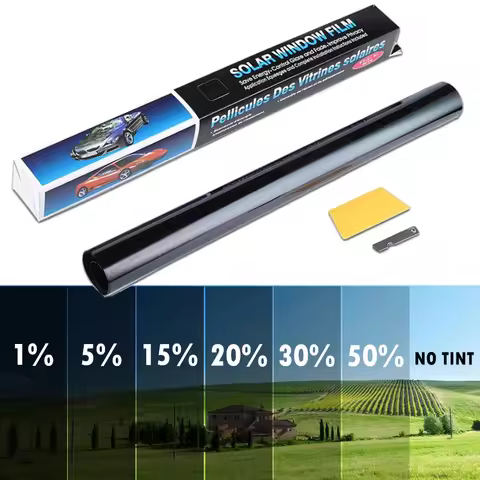 1Roll 50cm X 3m 1/5/15/25/35 Percent VLT Window Tint Film Glass Sticker Sun Shade Film for Car UV Pr