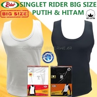 Kaos Singlet Pria B Size / Jumbo Rider Putih 3Xl-4Xl-5Xl