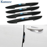 4pcs Car Door Stickers Ford Logo Car Door Side Edge Guard Bumper Trim Protector Stickers ABS Rubber 