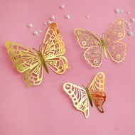 FLOWER (12pcs) Butterfly Topper Gold Butterfly Bouquet Decoration Butterfly Bouquet Decoration