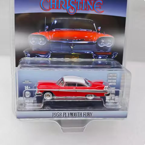 Greenlight Diecast 1:64 Scale 1958 PLYMOUTH FURY Alloy Car Model Static Collection Decorated Holiday