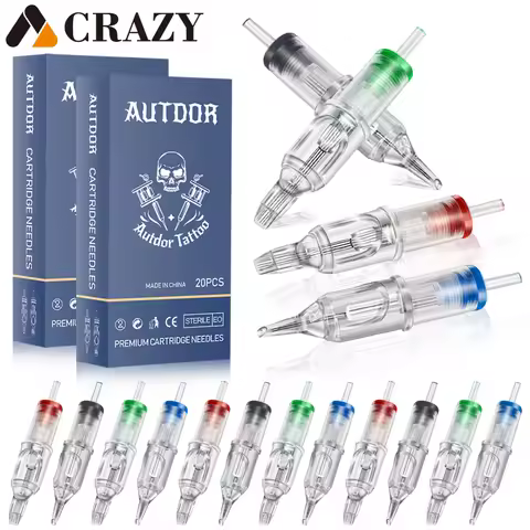 Tattoo Cartridge Needles 0.35MM Sterilized Tattoo Needles for Tattoo Permanent Makeup Pen Cartridge 