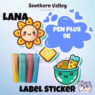 【100% ORIGINAL】LANA PEN PLUS 9000 TIEGUANYIN cute cartoon fruit sticker 0.9CM - 9CM DISPOSABLE label