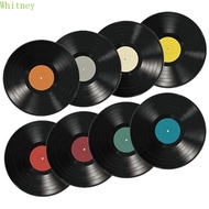 WHITNEY 8Pcs/set Fake Records Stickers, Vinyl Record Displays Vinyl Record Stickers, Creative Artwor