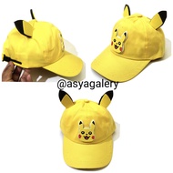 TOPI ANAK PIKACHU/TOPI POKEMON/TOPI PIKACU ANAK/TOPI KARAKTER POKEMON GO