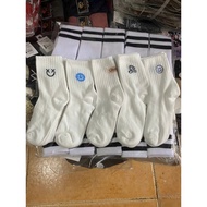 Smiley unisex socks/mid-cut socks – thick, soft cotton